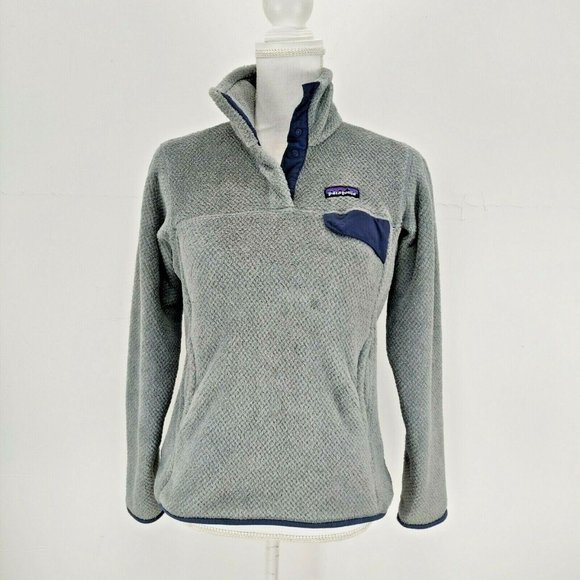 Patagonia Women’s Size S Re-Tool Snap-T Pullover Fleece Jacket Gray - Picture 2 of 10
